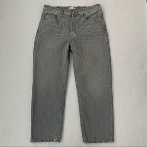 Madewell Jeans The Dad Jeans size 32 Gray Denim Womens